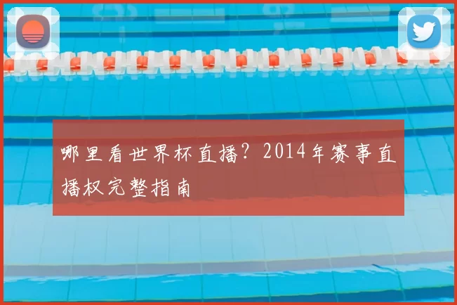 哪里看世界杯直播?2014年赛事直播权完整指南